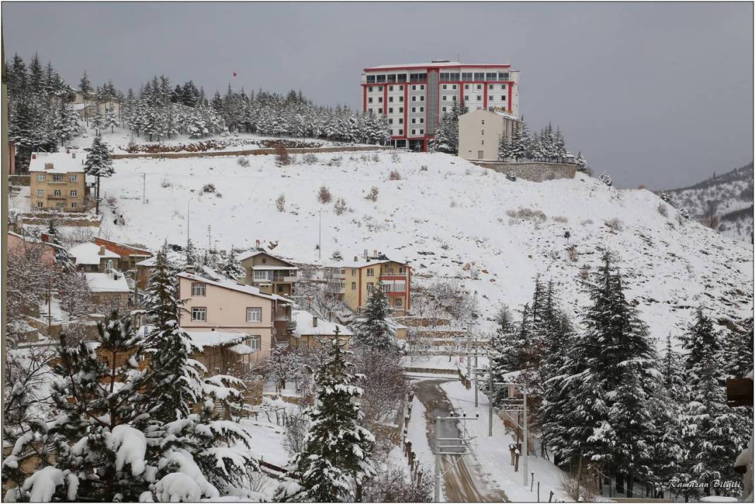 Konya’nın karla kaplı ilçesinden kartpostallık kareler 39